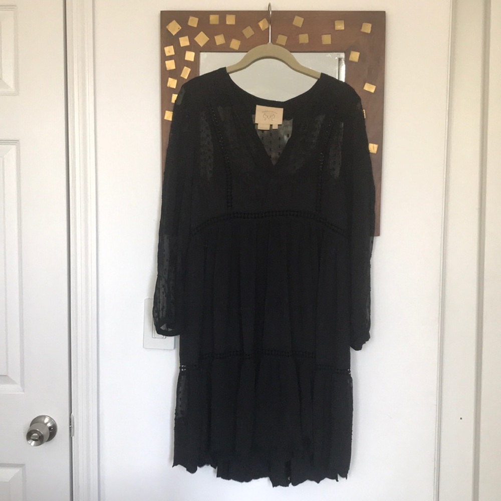 Black lace Anthropologie dress